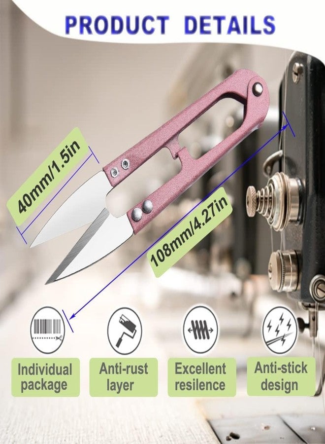 Tusmad 2 Pcs Sewing Scissors Clippers & 2 Pcs 2-in-1 Needle Threader Seam Ripper - Thread Cutters, Pruning Snips & Seam Removal Tools for Sewing, Embroidery, Knitting, Quilting & DIY Crafts - Image 2